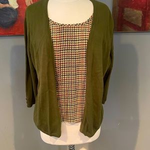 Layered look sweater